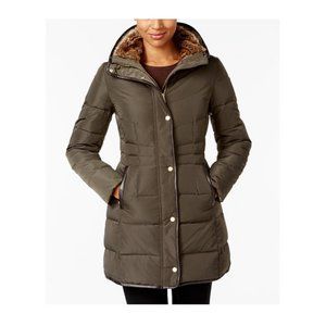 Cole Haan Puffer Down Coat Women’s Medium Size Hunter Green NWT